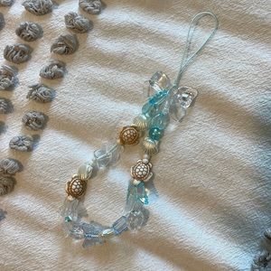 Nautical beaded phone wristlet